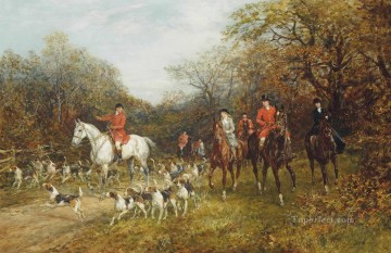 Clásico Painting - Entrando en la caza encubierta de Heywood Hardy